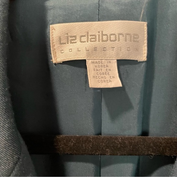 Liz Claiborne Jacket Women’s Green Long Sleeve Four Button Three Pocket Front - Picture 3 of 8
